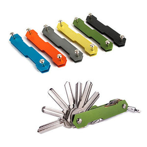 Aluminum Key Holder Organizer Flexible Key Case Bag Clip Wallet