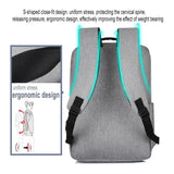 Men Laptop Backpack with USB Interface Waterproof School Bag