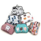 Mini Vintage Oil Painting Coin Purse PU Wallet Lipstick Portable Money Purse Bag