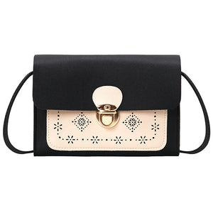 Women Shoulder Crossbody Bag Hollow PU Leather For Mobile Phone