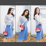 Women Shoulder Crossbody Bag Hollow PU Leather For Mobile Phone