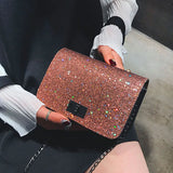 Women Shoulder Crossbody Bag Sequin Chain for Mobile Phone Party