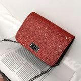 Women Shoulder Crossbody Bag Sequin Chain for Mobile Phone Party