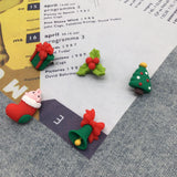 Christmas Cartoon Plastic Pin Brooches - Snowman Santa Claus