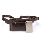 Leather Waist Pack Belt Phone Pouch Travel Waist Pack Male Bag