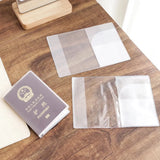 Pu Leather Travel Passport Holder - Transparent Waterproof Passport Pocket