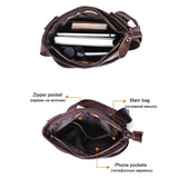 Vintage Leather Waist Bag Chest Bag Shoulder Chain Money Purse