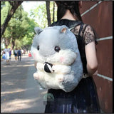 3D Hamster Mouse Plush Backpack Stuffed Rabbit Kids Toy Girls Schoolbag