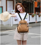 PU Shoulder Bag Multi-purpose Casual Ladies Backpack Travel Bag For Girls