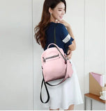PU Shoulder Bag Multi-purpose Casual Ladies Backpack Travel Bag For Girls
