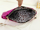 Sequined Envelope Bag Clutch Purse Party Handbag