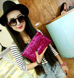 Sequined Envelope Bag Clutch Purse Party Handbag