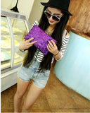 Sequined Envelope Bag Clutch Purse Party Handbag