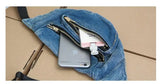 Retro Denim Belt Waist Pack Chest Bag Shoulder Messenger bag
