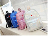 Hologram Backpack Laser Silver Daypack School Bag Mochila Feminino