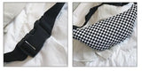 Plaid Waist Bag Unisex Leg Bag Fanny Pack Shoulder Belt Cellphone Bag