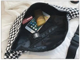 Plaid Waist Bag Unisex Leg Bag Fanny Pack Shoulder Belt Cellphone Bag