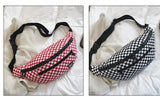 Plaid Waist Bag Unisex Leg Bag Fanny Pack Shoulder Belt Cellphone Bag