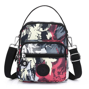 Casual Women's Crossbody Bag Small Nylon Handbag with Zipper