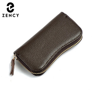 Leather Key Wallet Mini Coins Holder Unisex Housekeeper