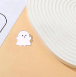 10 PCS Ghost Enamel Pins Happy Boo Brooches Goth Gothic Metal Badges