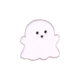 10 PCS Ghost Enamel Pins Happy Boo Brooches Goth Gothic Metal Badges