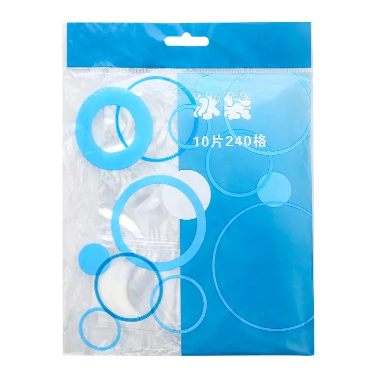 Disposable Self-Sealing Ice Cube Mold Bags - Pack of 10