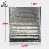 10 Pcs Aluminum Foil Insulated Food Storage Ice Bag Thermal Cooler