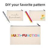 10 Pcs DIY Canvas Pen Case Blank Makeup Bag - Travel Bag
