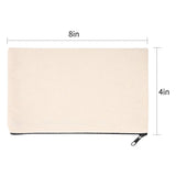 10 Pcs DIY Canvas Pen Case Blank Makeup Bag - Travel Bag