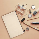 10 Pcs DIY Canvas Pen Case Blank Makeup Bag - Travel Bag