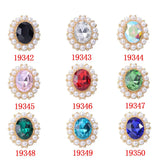 10 Pcs Pearl Edge Diamond Buckle Hair Clothing Bag Accessories DIY