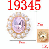 10 Pcs Pearl Edge Diamond Buckle Hair Clothing Bag Accessories DIY
