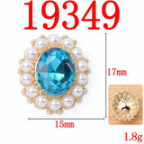 10 Pcs Pearl Edge Diamond Buckle Hair Clothing Bag Accessories DIY