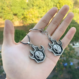 10 Pcs Anime BLEACH Metal Keychains Kurosaki Ichigo Backpack Pendant Mask Gift
