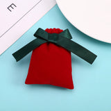 10-pack Small Red Velvet Jewelry Pouches Drawstring Gift Bags