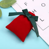 10-pack Small Red Velvet Jewelry Pouches Drawstring Gift Bags