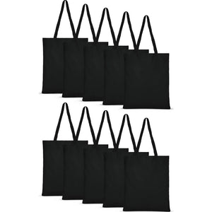 10 piece Large Capacity Shoulder Bag Cotton Tote Reusable Shopping Bag for Women