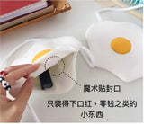 10 pcs Tote Canvas Shoulder Bag Fried Eggs Handbag