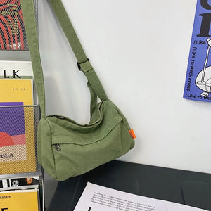 Canvas Messenger Bags Crossbody Unisex Shoulder Bags College Packages