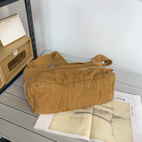 100% Cotton Canvas Shoulder Bags for Women Solid Leisure Or Travel Bags