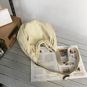 Women's Canvas Hobo Shoulder Bag Big Size School Book Laptop Mess