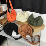 Women's Canvas Hobo Shoulder Bag Big Size School Book Laptop Mess