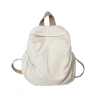100% Cotton Small Backpacks Solid Leisure Or Travel Bags Soft Canvas