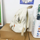 100% Cotton Small Backpacks Solid Leisure Or Travel Bags Soft Canvas