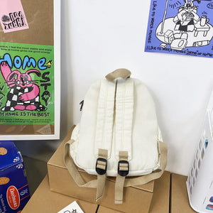 100% Cotton Small Backpacks Solid Leisure Or Travel Bags Soft Canvas