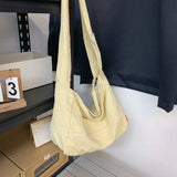 100% Cotton Teenager Casual Roomy School Book Hobo Handbag Female Eco-friendly