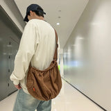 Teenager Canvas Hobo Shoulder Bag Student Casual Big Size School Book Laptop Bag