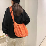 Teenager Canvas Hobo Shoulder Bag Student Casual Big Size School Book Laptop Bag