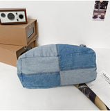 High Street Denim Braid Belt Messenger Bag for Teens